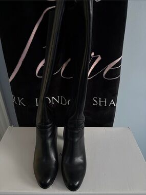 Alfani Black Over-the-Knee Leather Boots